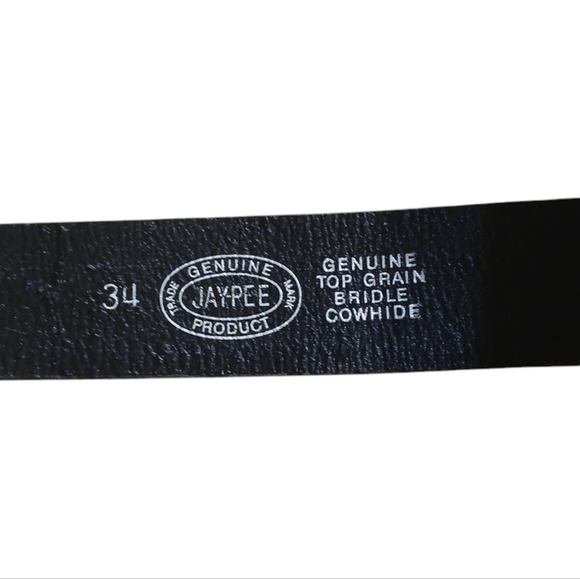 Two Genuine Leather Men's Belts Size 34 Medium 32-36 in Waist - Picture 8 of 11